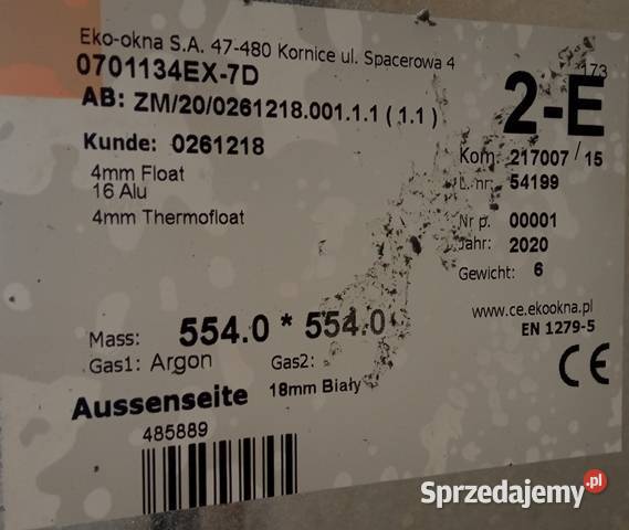Okno pcv 75 x 75 ze szprosem wewn Budowa dolnośląskie