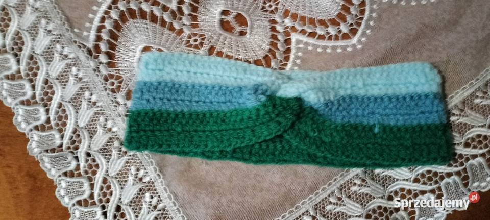 Ręcznie robiona opaska na głowę ciepła Częstochowa