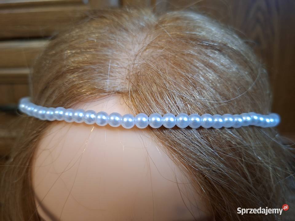 Wianuszek komunijny delikatny z perełek mazowieckie Borów