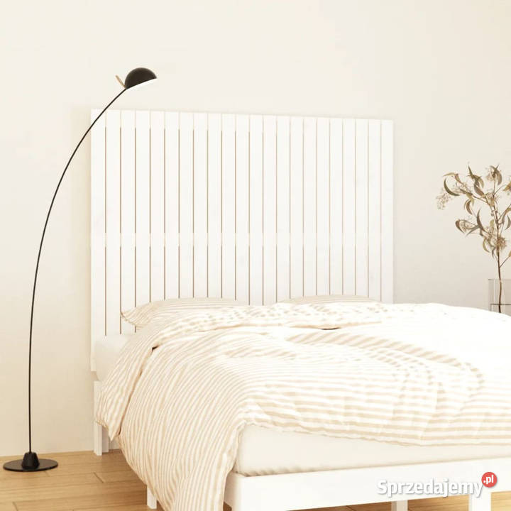 Wezgłowie łóżka białe 140x3x110 lite drewno Warszawa