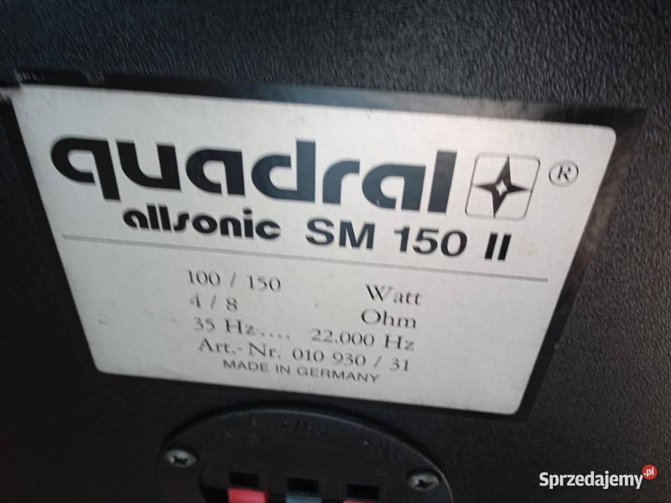 Świetne monitory Quadral SM 150 Mkll Vintage Jasło