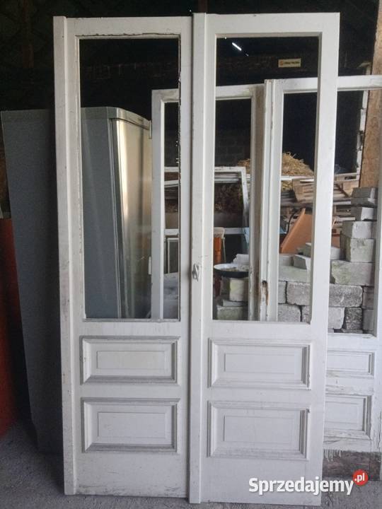 Drzwi balkonowe kamienicy dwuskrzydłowe Drzwi balkonowe i tarasowe Czernikówko