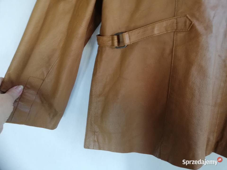 vintage kurtka skóra naturalna carmel 52 Bez wzoru lubelskie Lublin