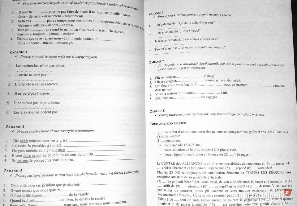 Język francuski Tematy i zagadnienia maturalne miękka lubelskie Chełm