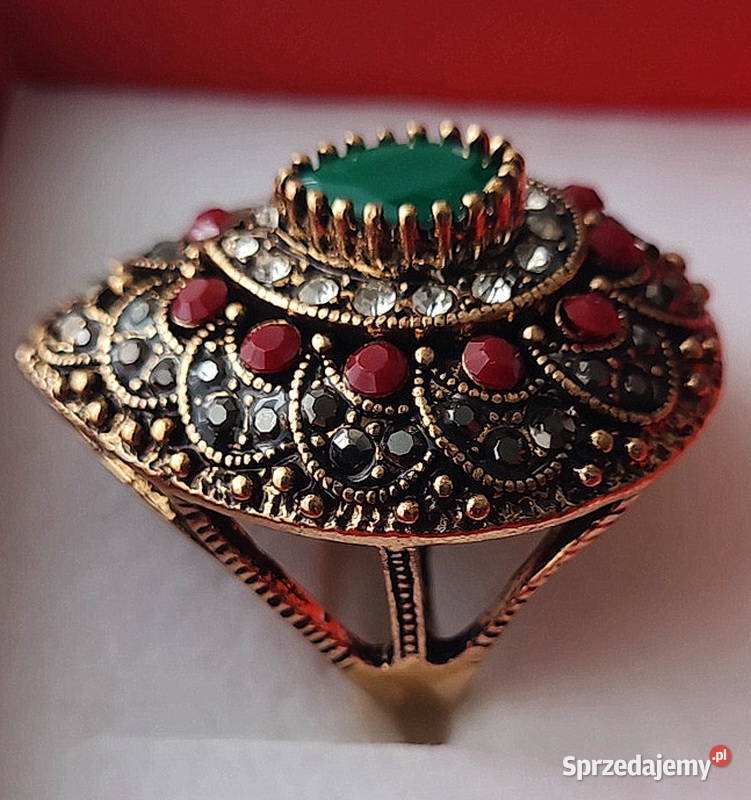 Pierścień stożkowy w kolorze złota antycznego Radom sprzedam