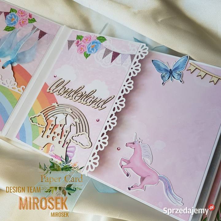 Album na zdjęcia bajkowy jednorożec wróżka tęcza