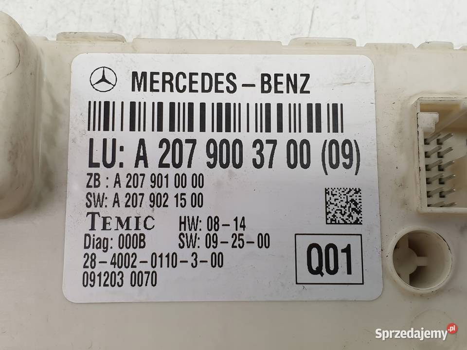 Mercedes W207 Coupe MODUŁ DACHU A2079003700 lubelskie Rudka