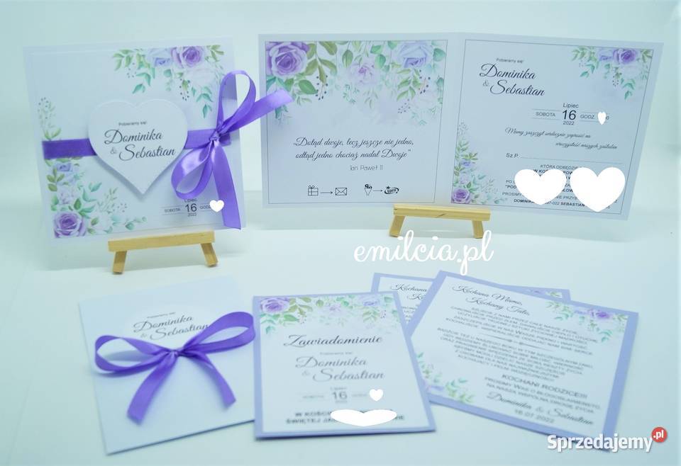 Zaproszenia spersonalizowane Ślub Wedding FB lubuskie Zielona Góra