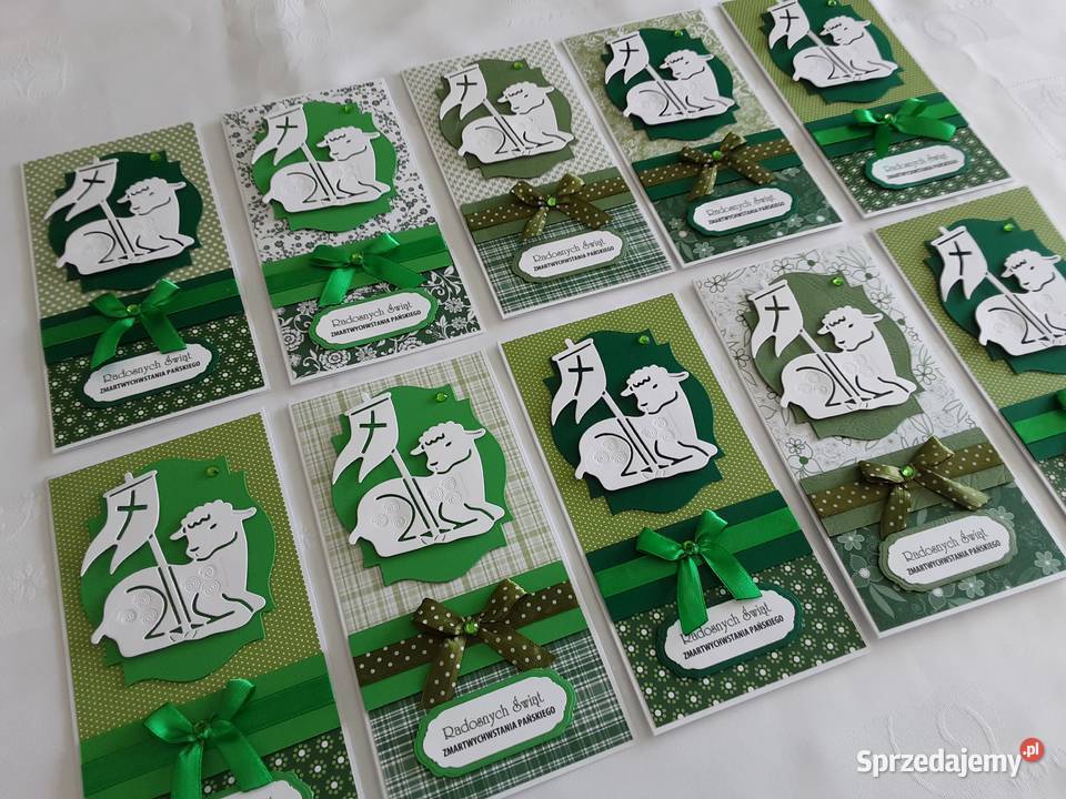 Wielkanoc Kartki ręcznie robione RELIGIJNE DL Pozostałe Zbójno sprzedam