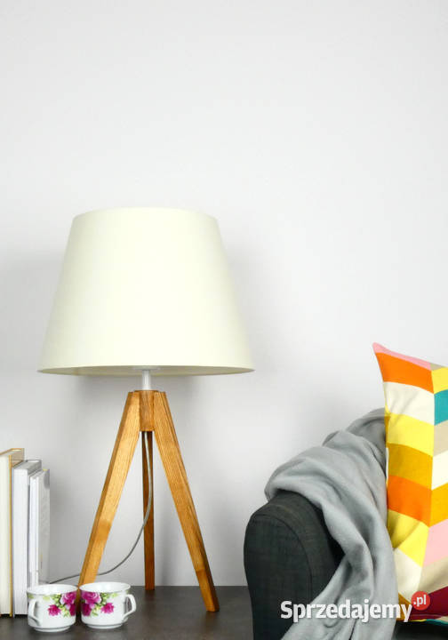 Lampa biurkowa BUNGENAS skandynawski drewno buk Nowe