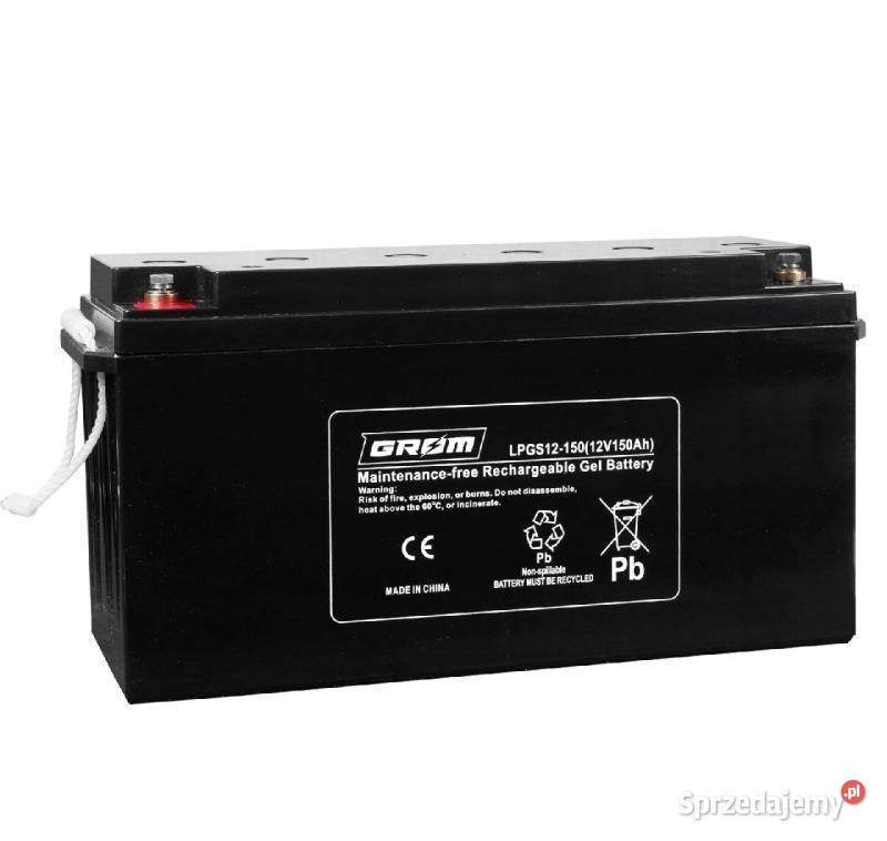 Akumulator żelowy 12V 150Ah GROM LPGS12150 Łódź sprzedam