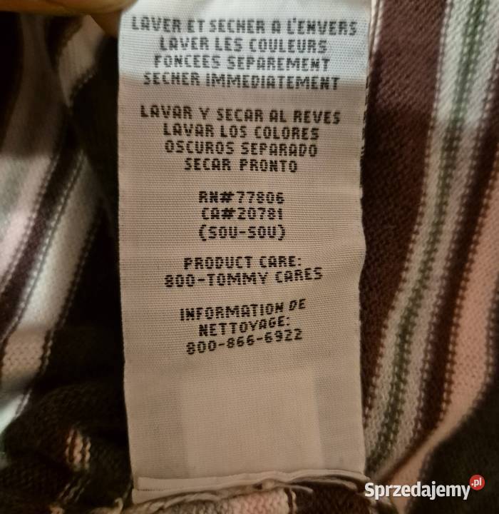 Cienki swetr męski L Hilfiger Wkładane przez głowę  Brzesko