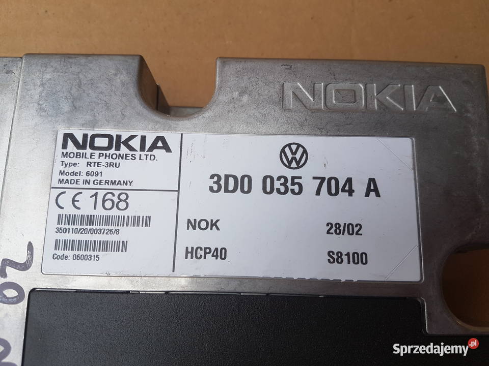 VW Phaeton moduł sterownik telefonu nokia Układ elektryczny