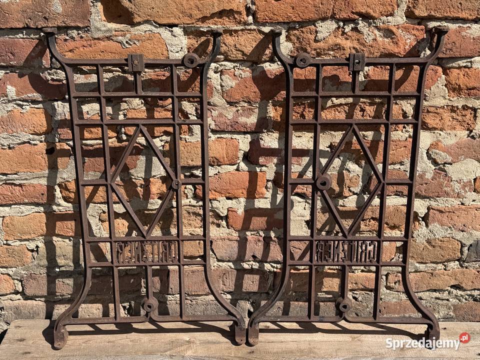 STARE ŻELIWNE NOGI PODSTAWA MASZYNY STARA dolnośląskie Bielawa