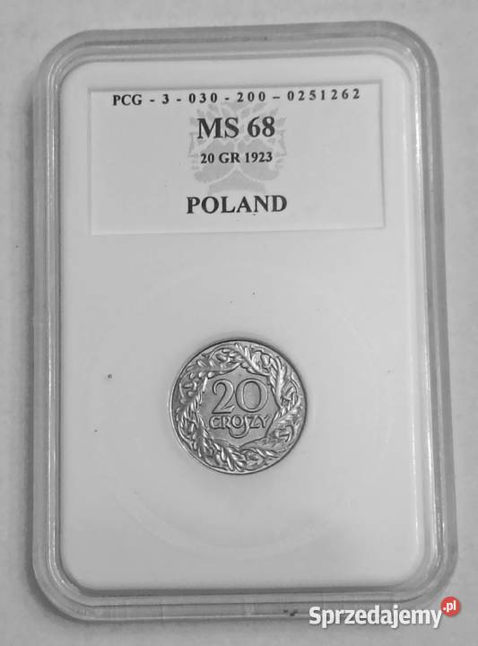 20 GROSZY 1923 II RP PCG MS 68 MENNICZA