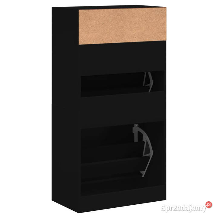 Szafka na buty czarna 60x34x116 materiał Warszawa