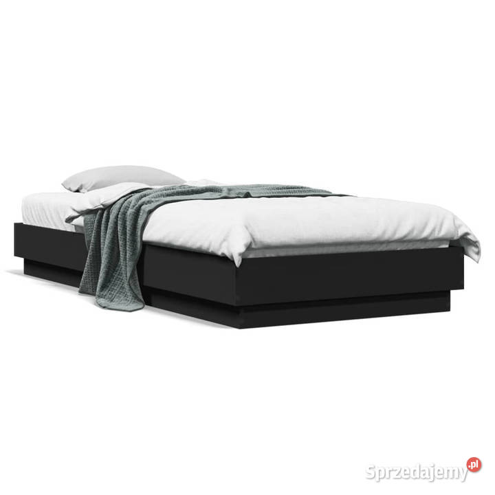 Rama łóżka czarna materiał drewnopochodny 203cm sprzedam