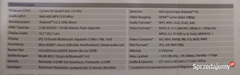 Tablet TrekStor 10 mazowieckie Nadarzyn