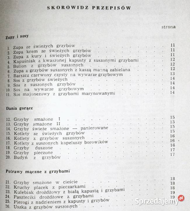 Potrawy i przetwory z grzybów Ilona Dąbrowa Chełm