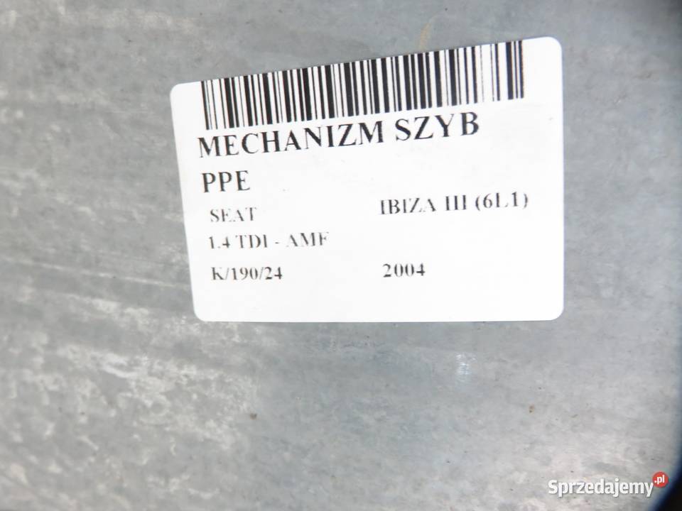 PODNOŚNIK SZYBY PRAWY PRZEDNI SEAT IBIZA III osobowe