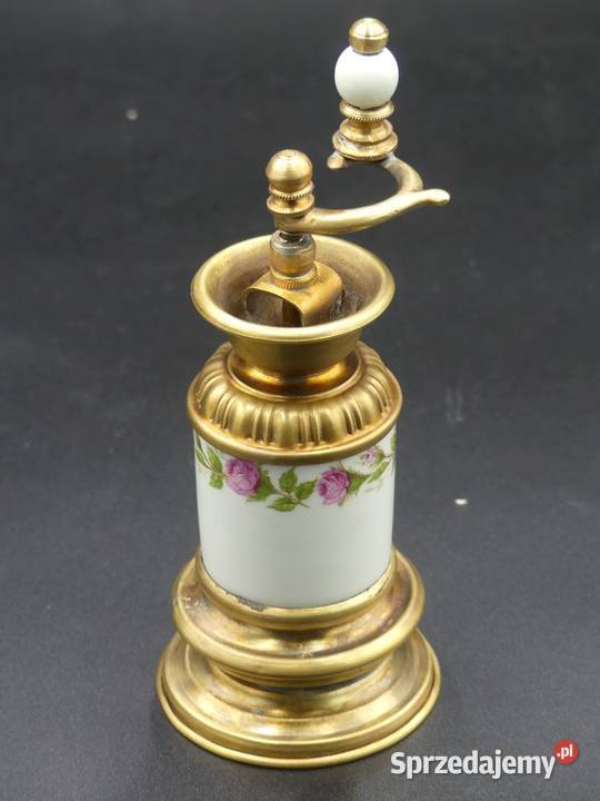 Piękny młynek do pieprzu z różami porcelana i Poznań