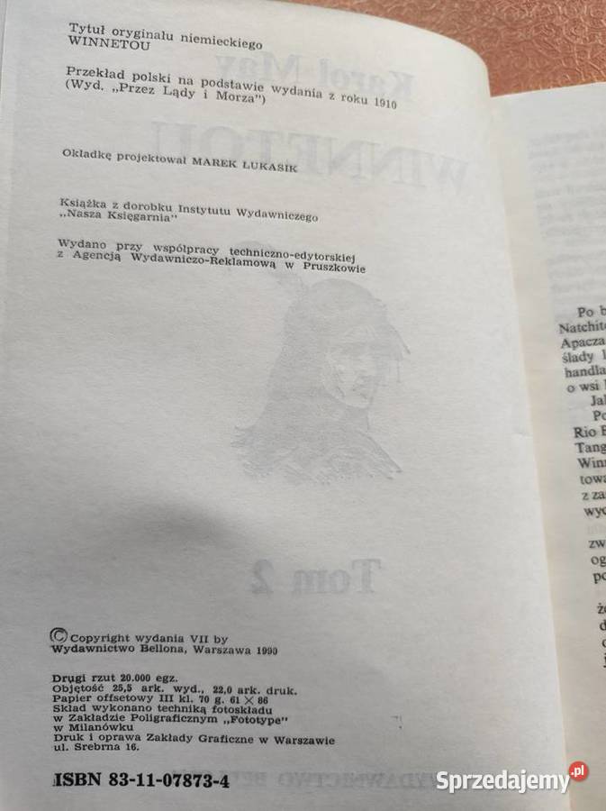 Winnetou tom 2 3 Karl May powieść przygodowa Kielce