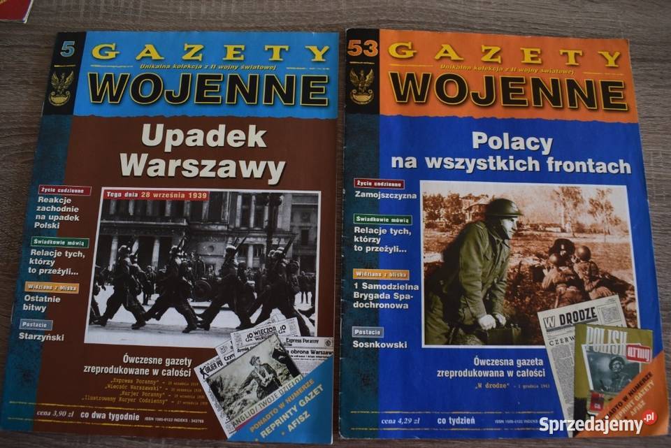 Gazety Wojenne 5 sztuk plus kronika Polski Chełmno sprzedam