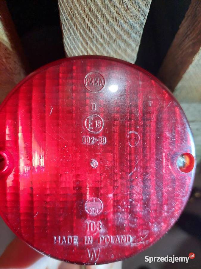 Lampa tylna okrągła przeciwmgielna ZEM PRL Warszawa