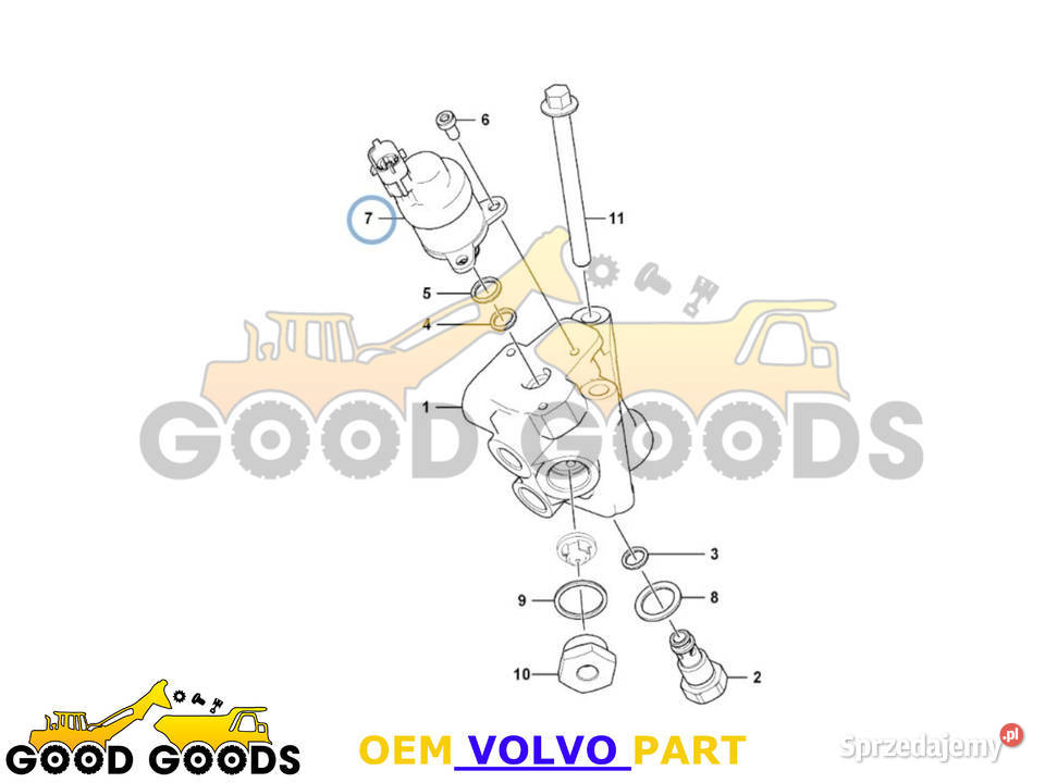 VOLVO ZAWÓR REGULACJI CIŚNIENIA PALIWA 21738263 Władysławów