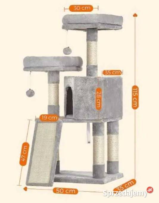 STABILNY jasnoszary drapak kota pupila NOWY Warszawa