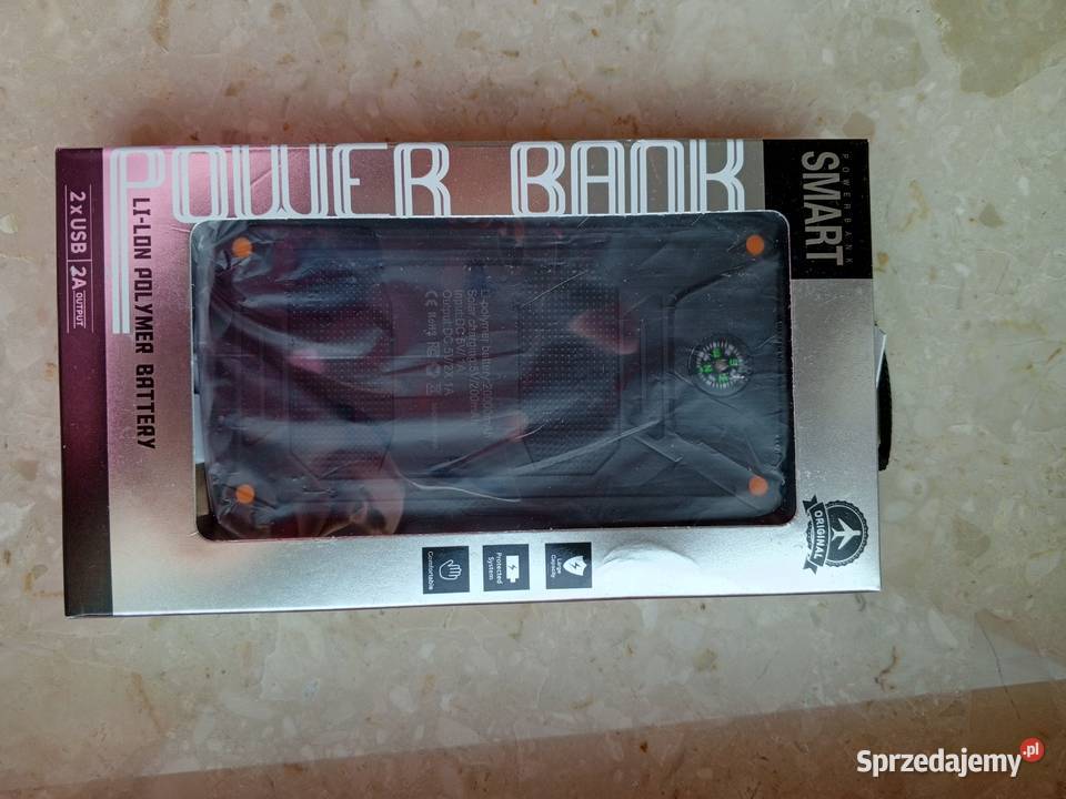 Powerbank solarny wodoodporny z latarka i warmińsko-mazurskie Ełk