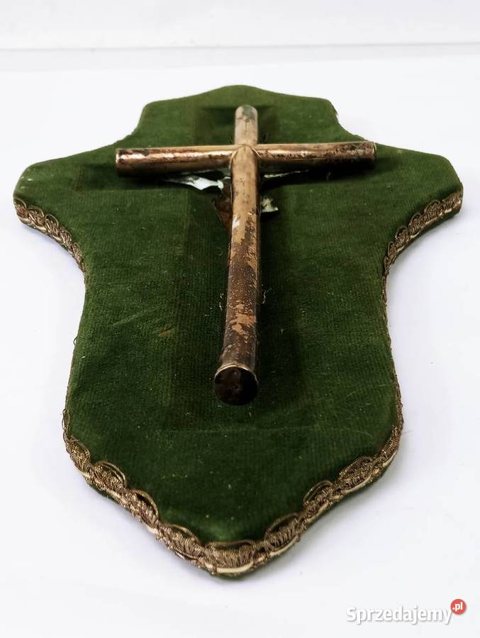Zabytkowy Krzyż Srebro Jezus Chrystus Nowa Sól sprzedam
