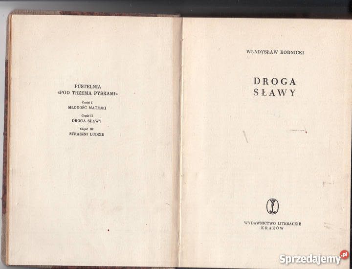 01323 DROGI SŁAWY WŁADYSŁAW BODNICKI Czyrna