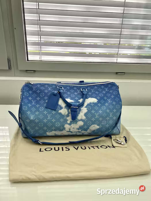 Louis Vuitton Keepall Bandouliere 'Clouds' - Blue - Complete Gdynia 