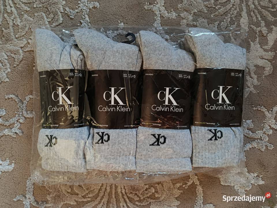 Skarpety męskie Calvin Klein białe 12pak rozmiar podlaskie Białystok