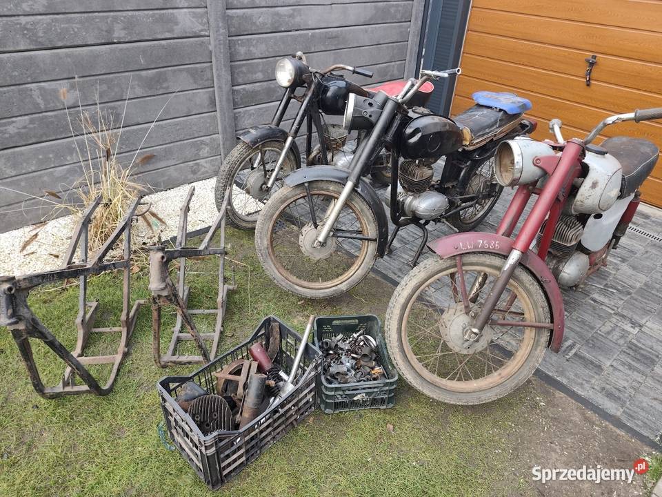 Zestaw 3 wsk B3 b1 garbuska rama shl Nekla