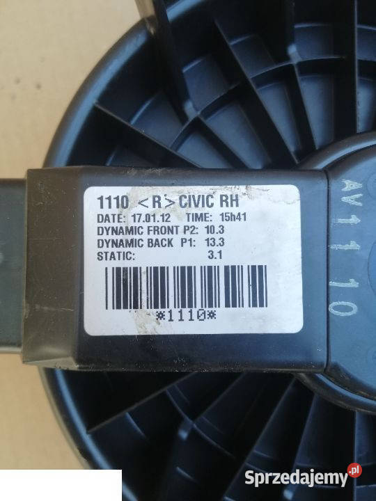 Honda Civic ix 22 idtec wentylator nawiewu Wyposażenie wnętrza Kozubszczyzna sprzedam