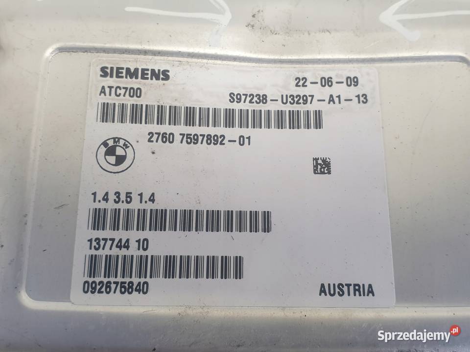 BMW X6 E71 30 D STEROWNIK SKRZYNI BIEGÓW 7597892 Janów sprzedam