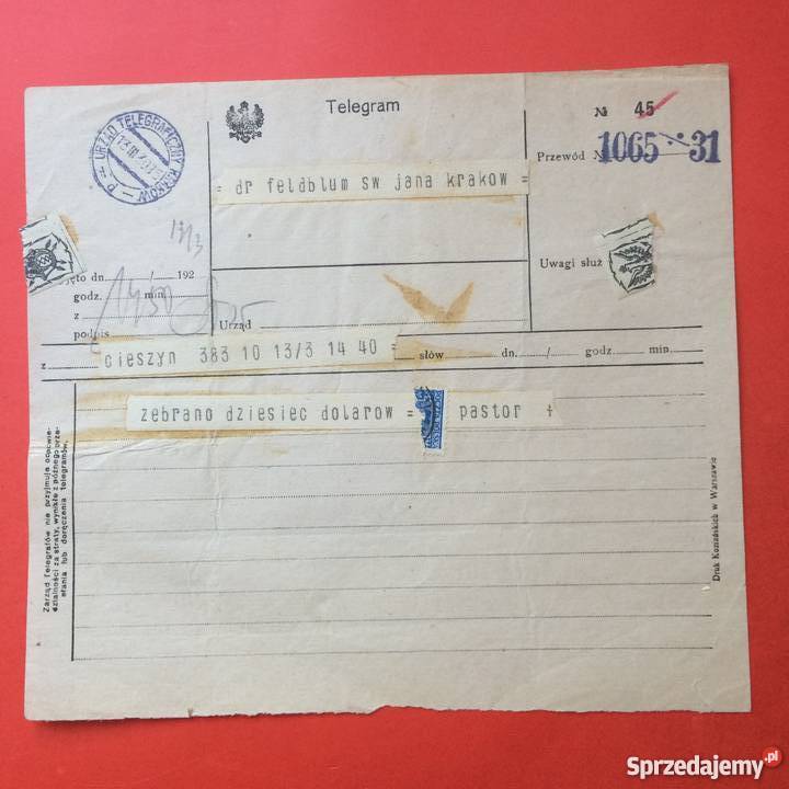 1112 Telegram Kraków Cieszyn Szczecin