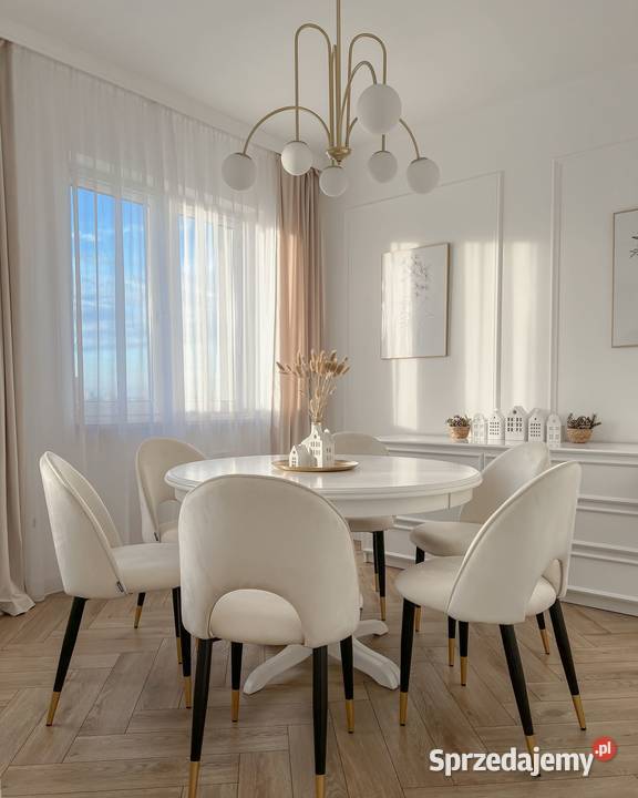 Komplet krzeseł do jadalni w stylu glamour Krzesła Świdnica