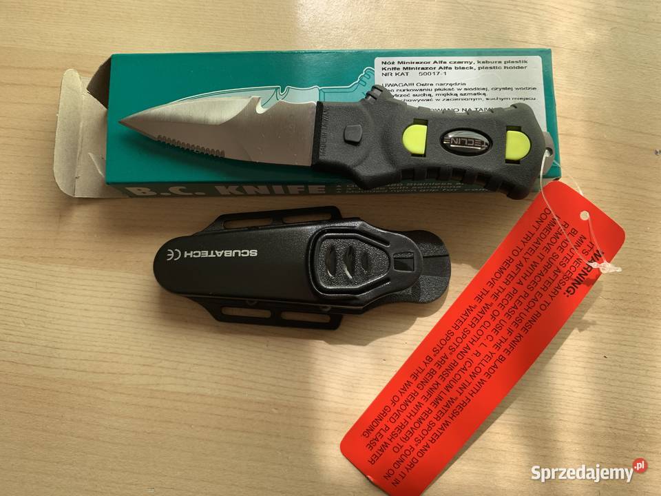 Nóż nurkowy Minirazor Alfa mały poręczny i Nurkowanie Bytom
