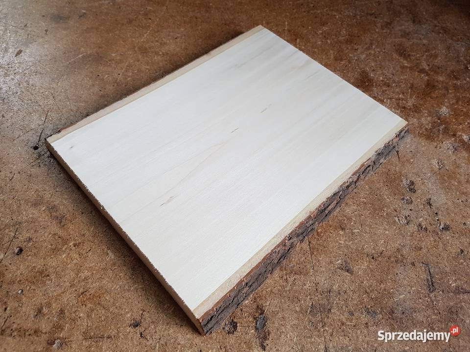 Deska lipowa z korą 30x225x25 rzeźba ikony Łódź