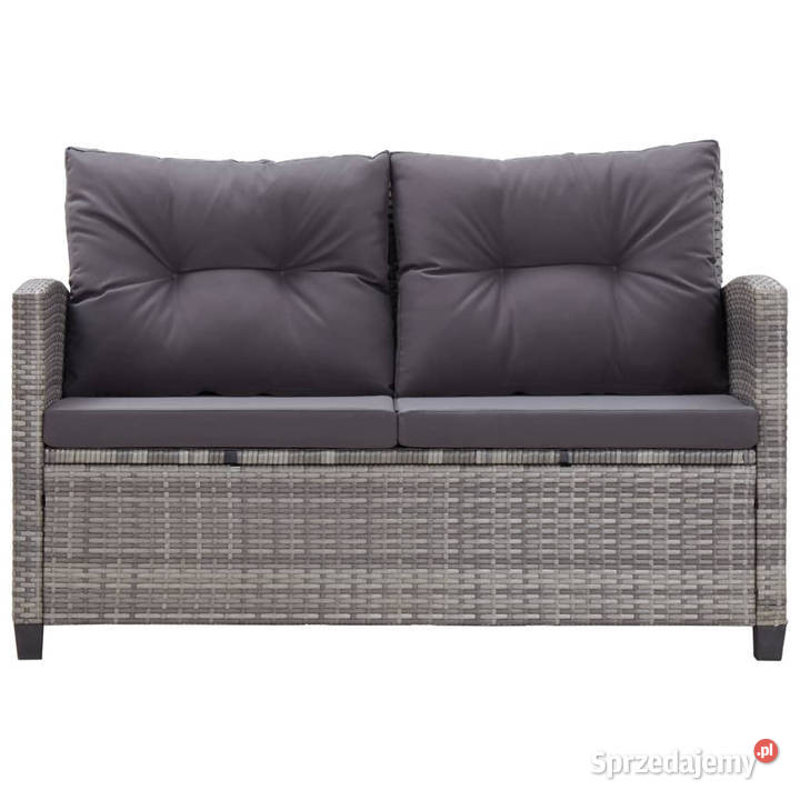 2osobowa sofa ogrodowa z poduszkami szara 124 mazowieckie Warszawa sprzedam