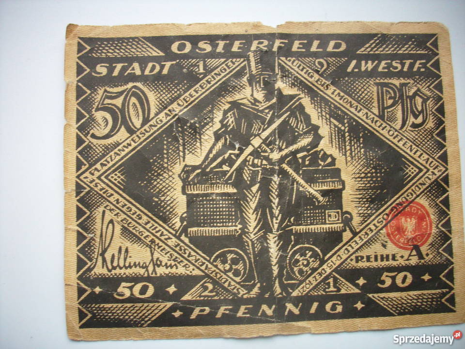 Stary banknot 50 PFENNIG