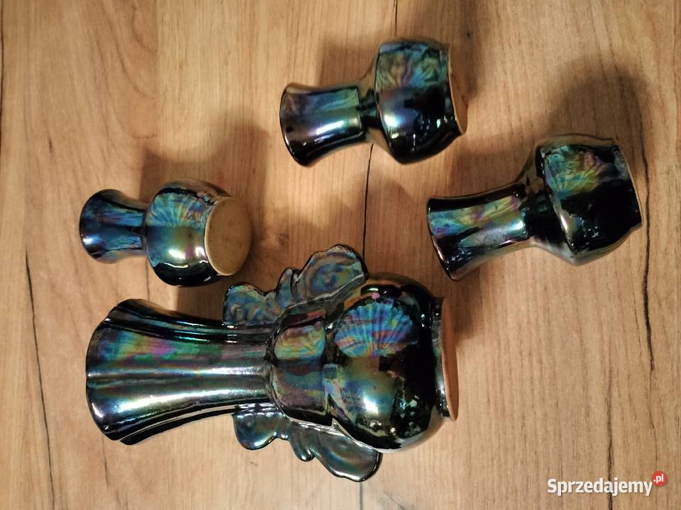 Wazony ceramiczneopalizujące prl zestaw