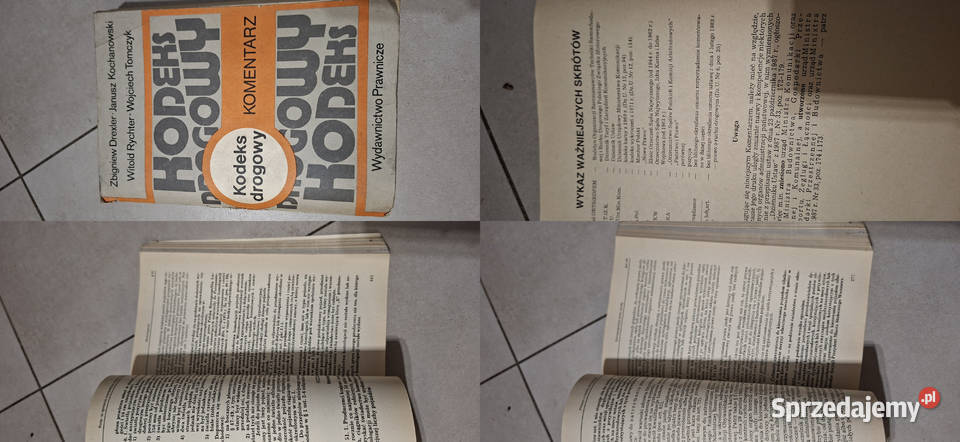Pierwszy komentarz do Kodeksu Drogowego PRL Antykwariat Łęczyca