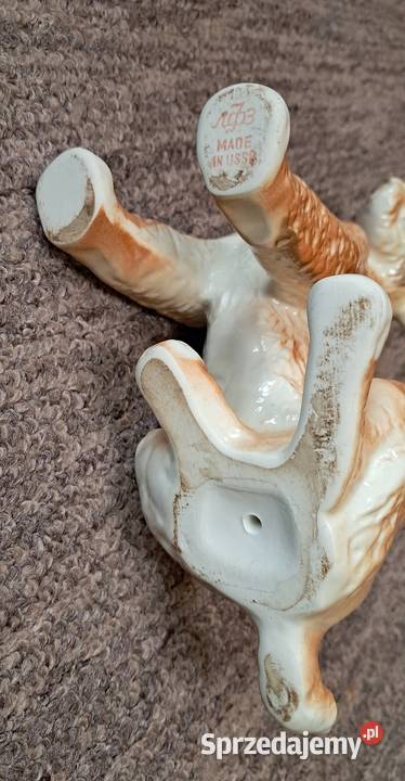 Figurka Porcelana Pies Terier Łomonosow USSR podlaskie Suwałki