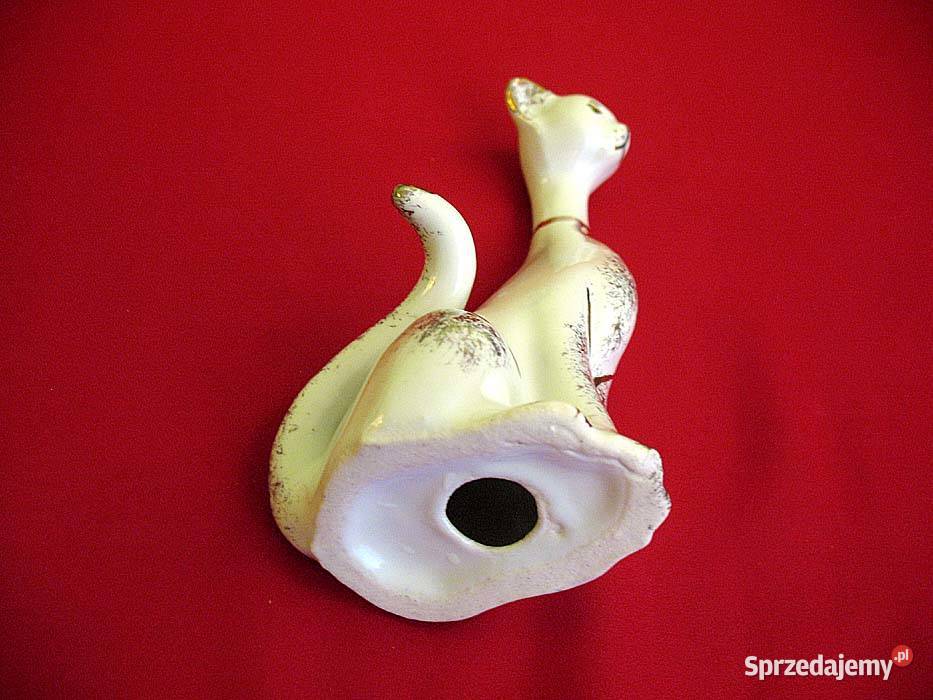 Kot Powabna koteczka biała figurka porcelana 16 Figurki i rzeźby Figurki i rzeźby Siedlce