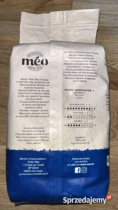 Pyszna francuska kawa ziarnista MEO Kraków