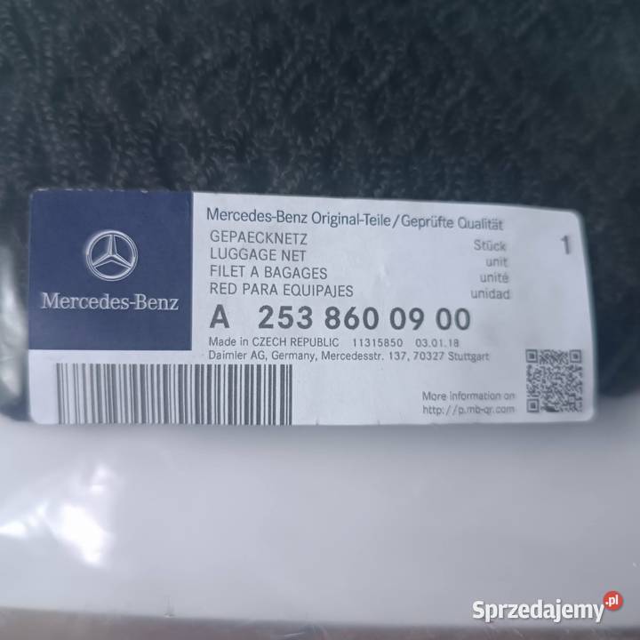 Siatka do bagażnika Mercedes wielkopolskie Pleszew